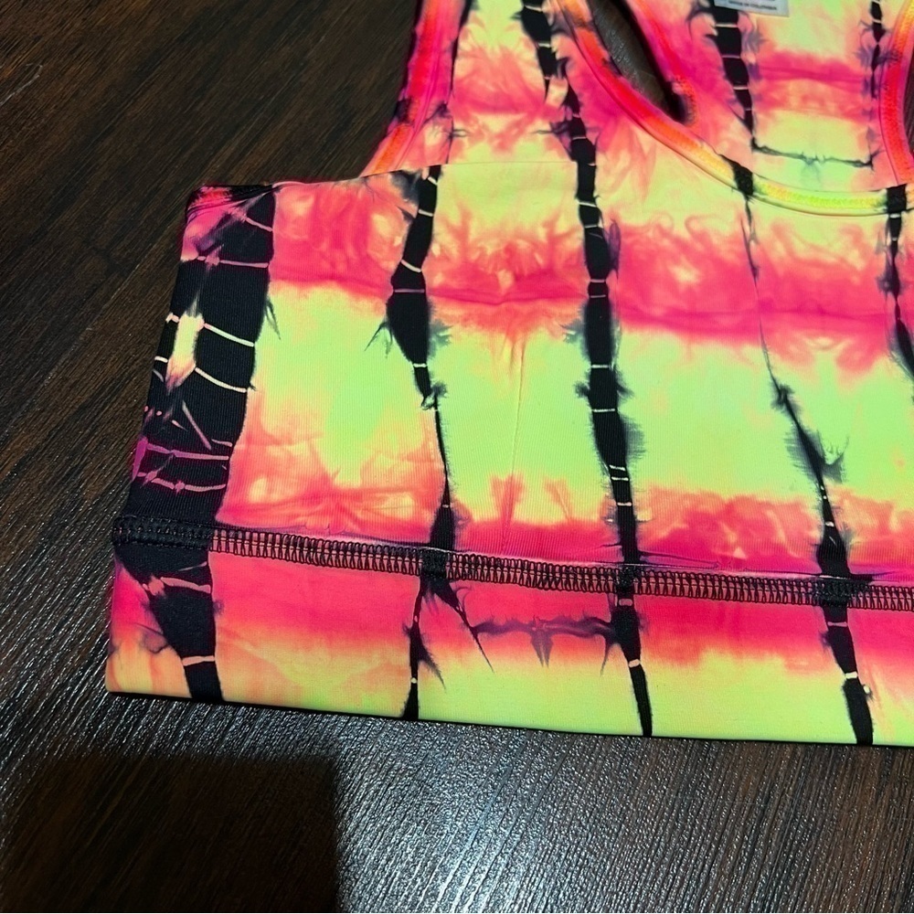 Zumba Tie Dye For Zumba Scoop Bra - Medium Oh Orange NWT - Picture 5 of 12